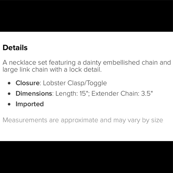 NWT JustFab Gold-Tone Necklace Duo with Lock - Picture 3 of 5